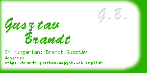 gusztav brandt business card